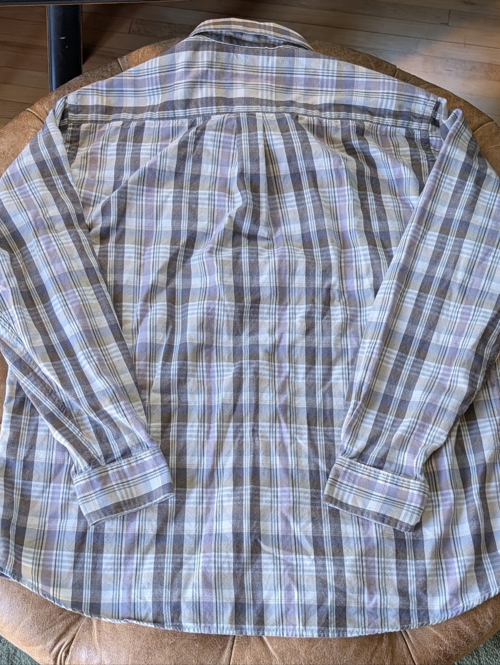 Viyella Vintage Canada Cotton Wool Plaid Button Down Long Sleeve Shirt Size XL - Picture 8 of 8
